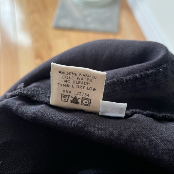 Anthropologie Cloth & Stone Washed Black Utility Pocket Button Up Shirt Dress XS - Picture 9 of 10